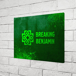 Холст прямоугольный Breaking Benjamin - green gradient по-горизонтали, цвет: 3D-принт — фото 2