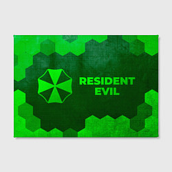 Холст прямоугольный Resident Evil - green gradient по-горизонтали, цвет: 3D-принт — фото 2