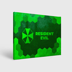 Холст прямоугольный Resident Evil - green gradient по-горизонтали, цвет: 3D-принт