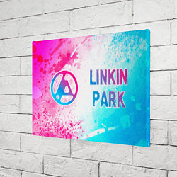 Холст прямоугольный Linkin Park 2024 neon gradient style по-горизонтал, цвет: 3D-принт — фото 2