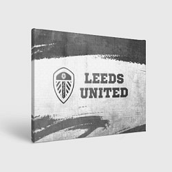 Холст прямоугольный Leeds United - white gradient по-горизонтали, цвет: 3D-принт