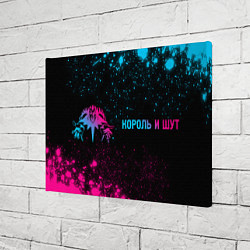 Холст прямоугольный Король и Шут - neon gradient по-горизонтали, цвет: 3D-принт — фото 2