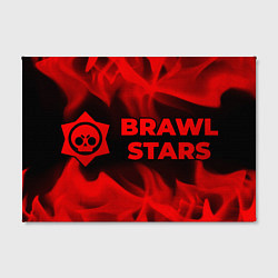 Холст прямоугольный Brawl Stars - red gradient по-горизонтали, цвет: 3D-принт — фото 2