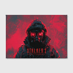 Холст прямоугольный Stalker 2 в противогазе, цвет: 3D-принт — фото 2