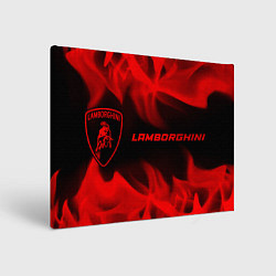 Холст прямоугольный Lamborghini - red gradient по-горизонтали, цвет: 3D-принт