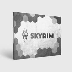 Холст прямоугольный Skyrim - white gradient по-горизонтали, цвет: 3D-принт