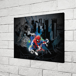 Холст прямоугольный Spider-man over the city, цвет: 3D-принт — фото 2