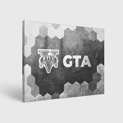 Холст прямоугольный GTA - grey gradient по-горизонтали, цвет: 3D-принт