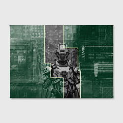 Холст прямоугольный Андроид в серо-зелёных тонах, цвет: 3D-принт — фото 2