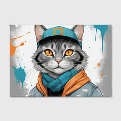 Холст прямоугольный Городской кот, цвет: 3D-принт — фото 2