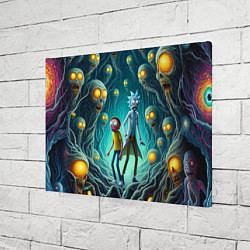 Холст прямоугольный Морти и Рик в пещере ужасов, цвет: 3D-принт — фото 2