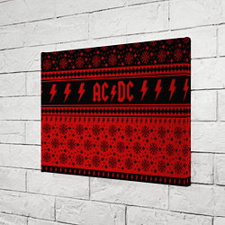 Холст прямоугольный ACDC christmas sweater, цвет: 3D-принт — фото 2