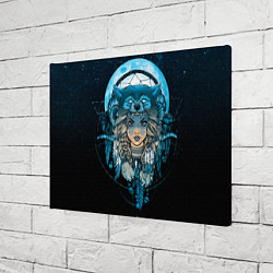 Холст прямоугольный Девушка-шаманка в шапке волка, цвет: 3D-принт — фото 2