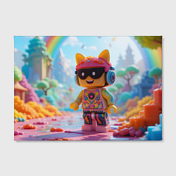 Холст прямоугольный Роблокс в солнечных очках, цвет: 3D-принт — фото 2