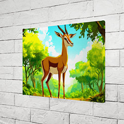 Холст прямоугольный Газель в лесу, цвет: 3D-принт — фото 2