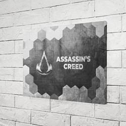 Холст прямоугольный Assassins Creed - grey gradient по-горизонтали, цвет: 3D-принт — фото 2