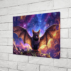Холст прямоугольный Летучая мышь в космосе, цвет: 3D-принт — фото 2
