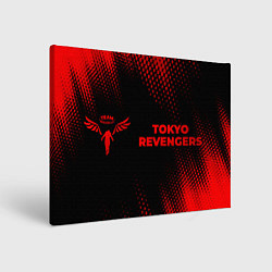 Холст прямоугольный Tokyo Revengers - red gradient по-горизонтали, цвет: 3D-принт