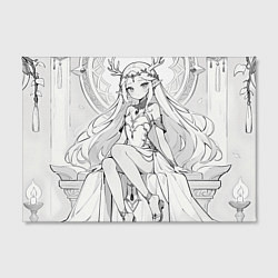 Холст прямоугольный Эльфийка рисунок карандашом, цвет: 3D-принт — фото 2