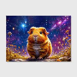 Холст прямоугольный Морская свинка в космосе, цвет: 3D-принт — фото 2