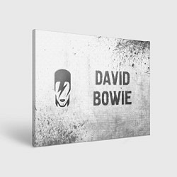 Холст прямоугольный David Bowie - white gradient по-горизонтали, цвет: 3D-принт