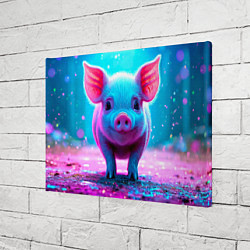 Холст прямоугольный Свинка в розовом свете, цвет: 3D-принт — фото 2