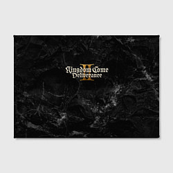 Холст прямоугольный Kingdom Come Deliverance 2 dark logo, цвет: 3D-принт — фото 2