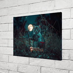 Холст прямоугольный Stronghold Crusader котенок рыцарь, цвет: 3D-принт — фото 2