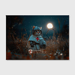 Холст прямоугольный Stronghold Crusader рыцарь котенок, цвет: 3D-принт — фото 2