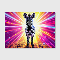 Холст прямоугольный Зебра в ярких лучах, цвет: 3D-принт — фото 2