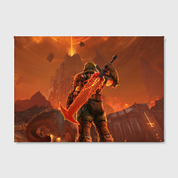 Холст прямоугольный Палач рока и башня Doom, цвет: 3D-принт — фото 2