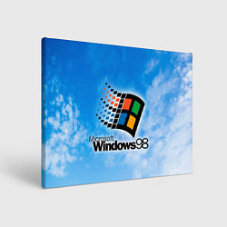 Холст прямоугольный Mindows 98 logo, цвет: 3D-принт
