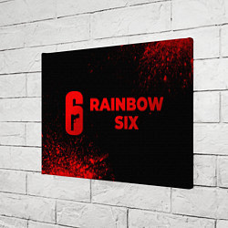 Холст прямоугольный Rainbow Six - red gradient по-горизонтали, цвет: 3D-принт — фото 2