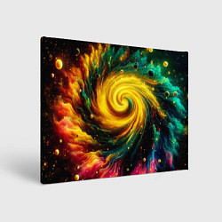 Холст прямоугольный Neon space - ai art fantasy, цвет: 3D-принт