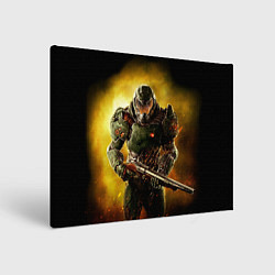 Холст прямоугольный Doom guy slayer, цвет: 3D-принт