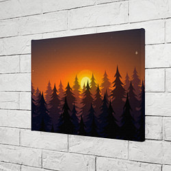 Холст прямоугольный Лес - ночь, цвет: 3D-принт — фото 2