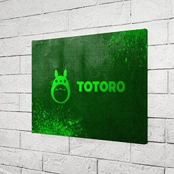 Холст прямоугольный Totoro - green gradient по-горизонтали, цвет: 3D-принт — фото 2