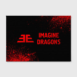 Холст прямоугольный Imagine Dragons - red gradient по-горизонтали, цвет: 3D-принт — фото 2