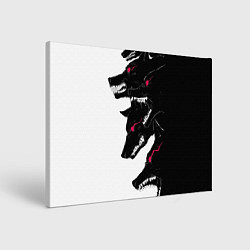 Холст прямоугольный Волки, цвет: 3D-принт