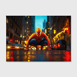 Холст прямоугольный Человек паук на старте, цвет: 3D-принт — фото 2