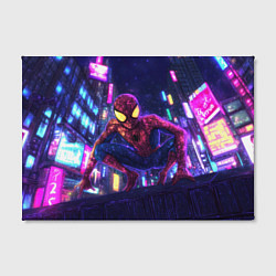 Холст прямоугольный Человек паук с желтыми глазами, цвет: 3D-принт — фото 2