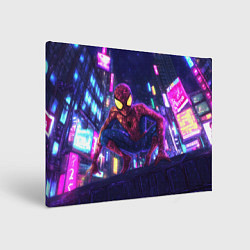 Холст прямоугольный Человек паук с желтыми глазами, цвет: 3D-принт