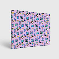 Холст прямоугольный Ретро паттерн, цвет: 3D-принт