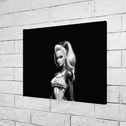 Холст прямоугольный Барби - киберпанк нейроарт, цвет: 3D-принт — фото 2