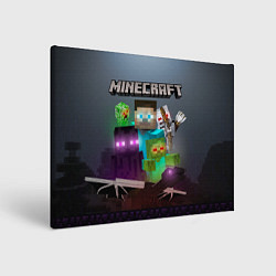 Холст прямоугольный End and peace - Minecraft, цвет: 3D-принт