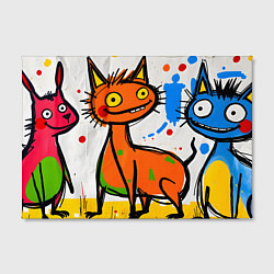 Холст прямоугольный Смешные зверята, цвет: 3D-принт — фото 2
