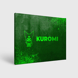 Холст прямоугольный Kuromi - green gradient по-горизонтали, цвет: 3D-принт