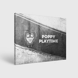 Холст прямоугольный Poppy Playtime - grey gradient по-горизонтали, цвет: 3D-принт