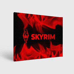 Холст прямоугольный Skyrim - red gradient по-горизонтали, цвет: 3D-принт