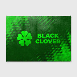 Холст прямоугольный Black Clover - green gradient по-горизонтали, цвет: 3D-принт — фото 2